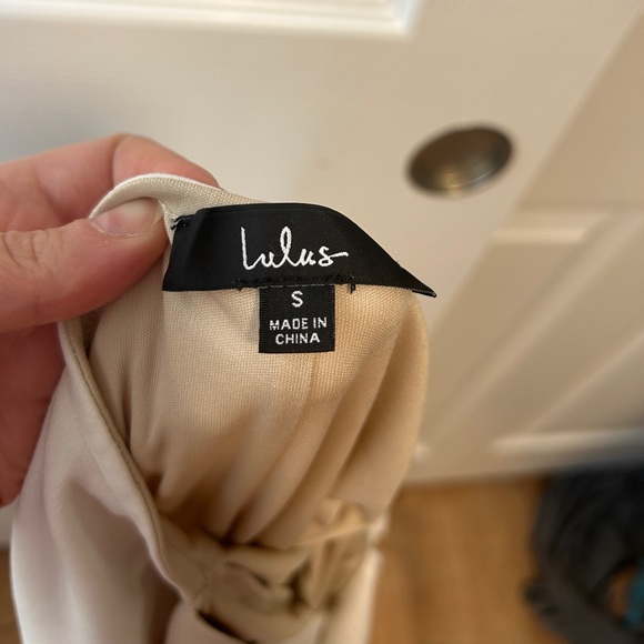 Lulu’s Thinking Out Loud White Backless Jumpsuit - Picture 4 of 4